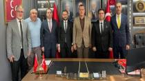 MHP İLÇE BAŞKANI MUHARREM KIR, KAMU SEN VE TÜRK EĞİTİM SEN BAŞKANLARINI AĞIRLADI...